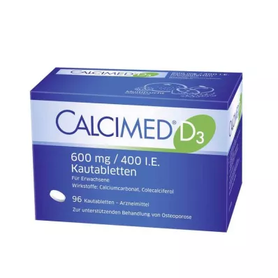 Kalsimert D3 600 mg / 400 IE tyggetabletter, 96 stk Kalsimert D3 600 mg / 400 IE tyggetabletter, 96 stk