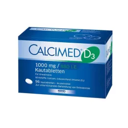 CALCIMED D3 1000 mg/880 IE tyggetabletter, 96 stk