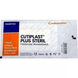 CUTIPLAST Plus steril 7,8x15 cm bandasje, 1 stk