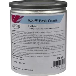 Wolff basiskrem halvfett, 700 ml