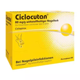 CICLOCUTAN 80 mg/g aktiv ingrediens i neglelakk, 3 g