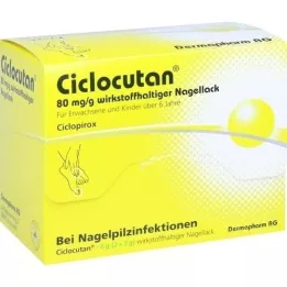 CICLOCUTAN 80 mg/g aktiv ingrediens neglelakk, 6 g