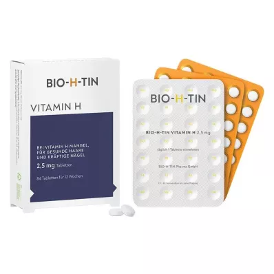 BIO-H-TIN Vitamin H 2,5 mg i 12 uker tabletter, 84 stk BIO-H-TIN Vitamin H 2,5 mg i 12 uker tabletter, 84 stk