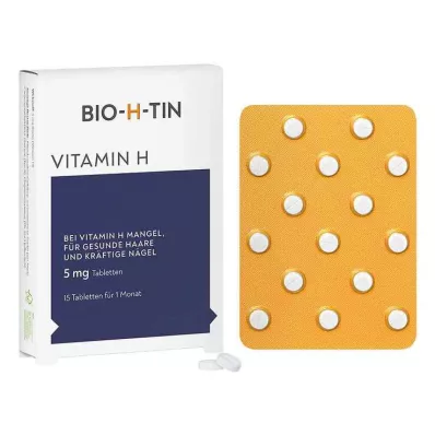BIO-H-TIN Vitamin H 5 mg tabletter, 15 stk
