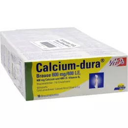 Calcium Dura Vit D3 brusende 600 mg / 400 IE, 50 stk