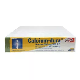 CALCIUM DURA Vit D3 brusetabletter 600 mg/400 IE, 120 stk