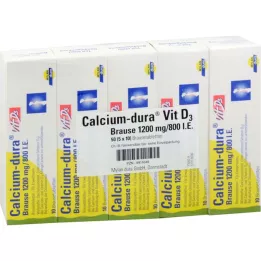 CALCIUM DURA Vit D3 brusetabletter 1200 mg/800 IE, 50 stk