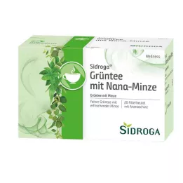 SIDROGA Wellness grønn te med Nana Mint Filter Pouch, 20X1,5 g