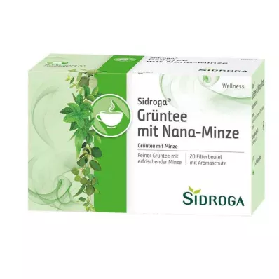 SIDROGA Wellness grønn te med Nana Mint Filter Pouch, 20X1,5 g SIDROGA Wellness grønn te med Nana Mint Filter Pouch, 20X1,5 g