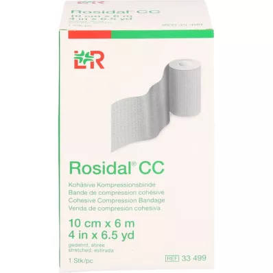 ROSIDAL CC Selvklebende kompresjonsbandasje 10 cm x 6 m, 1 stk