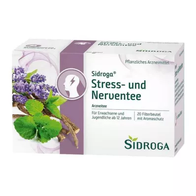 Sidroga stress og nerve te filterposer, 20X2,0 g