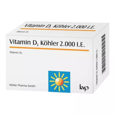 VITAMIN D3 KÖHLER 2 000 IE kapsler, 120 stk VITAMIN D3 KÖHLER 2 000 IE kapsler, 120 stk