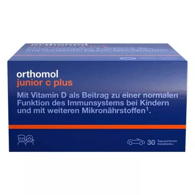 ORTHOMOL Junior C plus tyggetablett villbær, 30 stk
