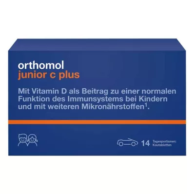 Orthomol Junior C pluss tyggetabletter mandarin appelsin, 14 stk