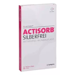 ACTISORB SILBERFREI 10,5x19 cm aktivt kull, 10 stk