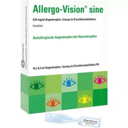 ALLERGO-VISION sine 0,25 mg/ml AT i engangsdose, 10X0,4 ml