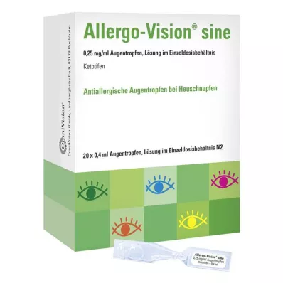 ALLERGO-VISION sine 0,25 mg/ml AT i enkeltdose, 20X0,4 ml ALLERGO-VISION sine 0,25 mg/ml AT i enkeltdose, 20X0,4 ml