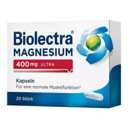 BIOLECTRA Magnesium 400 mg ultrakapsler, 20 stk