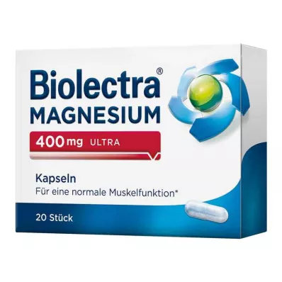BIOLECTRA Magnesium 400 mg ultrakapsler, 20 stk BIOLECTRA Magnesium 400 mg ultrakapsler, 20 stk