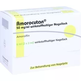 AMOROCUTAN 50 mg/ml neglelakk som inneholder virkestoff, 6 ml