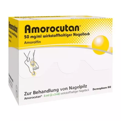AMOROCUTAN 50 mg/ml neglelakk som inneholder virkestoff, 6 ml AMOROCUTAN 50 mg/ml neglelakk som inneholder virkestoff, 6 ml
