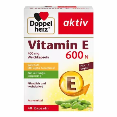 DOPPELHERZ Vitamin E 600 N Softgels, 40 stk DOPPELHERZ Vitamin E 600 N Softgels, 40 stk