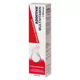 ADDITIVA Multivit + Mineral Peach R brusetablett, 20 stk