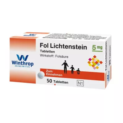 Fol Lichtenstein 5 mg tabletter, 50 stk