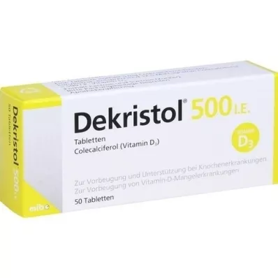 DEKRISTOL 500 I.E.-tabletter, 50 stk