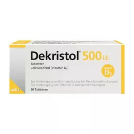 DEKRISTOL 500 I.E.-tabletter, 50 stk