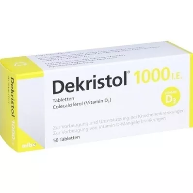 DEKRISTOL 1000 I.U. tabletter, 50 stk