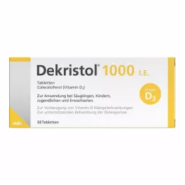 DEKRISTOL 1000 I.U. tabletter, 50 stk