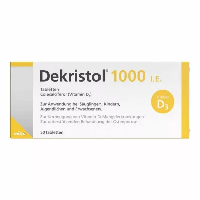 DEKRISTOL 1000 I.U. tabletter, 50 stk