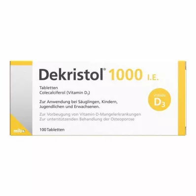 DEKRISTOL 1000 IE tabletter, 100 stk