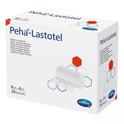 PEHA-LASTOTEL Fikseringsbandasje 8 cmx4 m, 20 stk