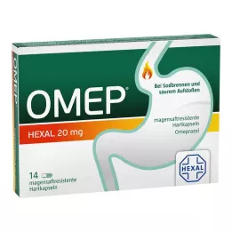 OMEP HEXAL 20 mg enterokapslede harde kapsler, 14 stk