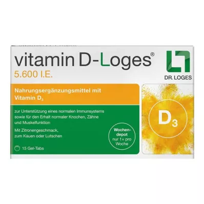 Vitamin D-Loges 5.600 IE tyggetabletter, 15 stk Vitamin D-Loges 5.600 IE tyggetabletter, 15 stk