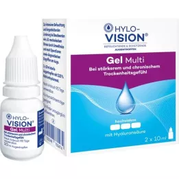 HYLO-VISION Gel multi øyedråper, 2X10 ml