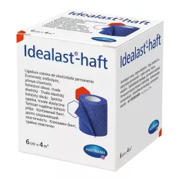 IDEALAST-selvklebende fargebandasje 6 cmx4 m blå, 1 stk