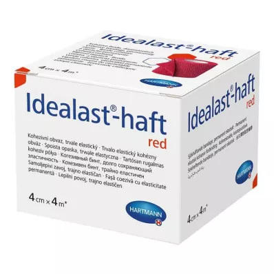IDEALAST-selvklebende fargebandasje 4 cmx4 m rød, 1 stk
