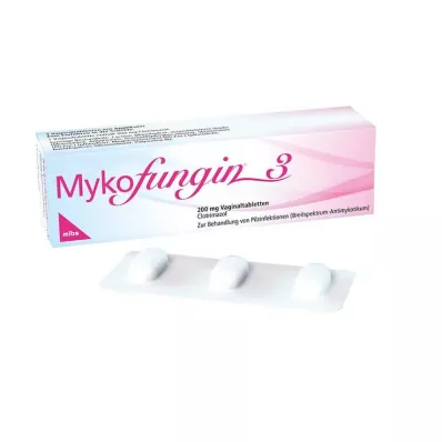 MYKOFUNGIN 3 vaginaltabletter 200 mg, 3 stk MYKOFUNGIN 3 vaginaltabletter 200 mg, 3 stk