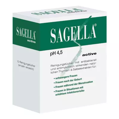 SAGELLA aktive rengjøringsservietter, 10 stk SAGELLA aktive rengjøringsservietter, 10 stk