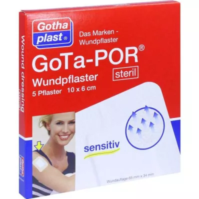GOTA-POR Sårplaster sterilt 60x100 mm, 5 stk GOTA-POR Sårplaster sterilt 60x100 mm, 5 stk