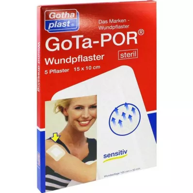 GOTA-POR Sårplaster sterilt 100x150 mm, 5 stk GOTA-POR Sårplaster sterilt 100x150 mm, 5 stk