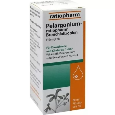 PELARGONIUM-RATIOPHARM Bronkiedråper, 50 ml