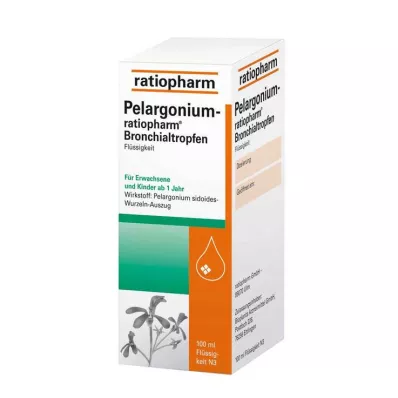 PELARGONIUM-RATIOPHARM Bronkiedråper, 100 ml PELARGONIUM-RATIOPHARM Bronkiedråper, 100 ml