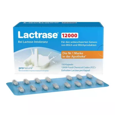 Lactrase 12 000 FCC kapsler, 150 stykker