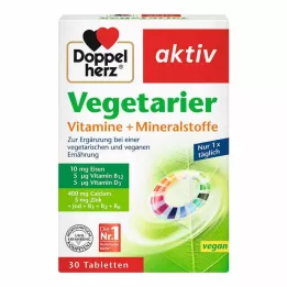 DOPPELHERZ Vegetariske vitaminer+mineraler Active, 30 stk