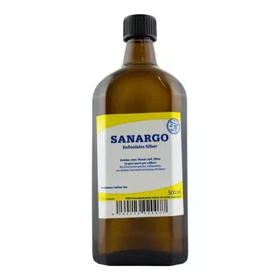SANARGO Flasker med kolloidalt sølv, 500 ml