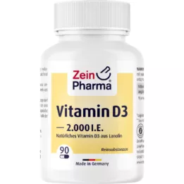 VITAMIN D3 2 000 IE kapsler, 90 stk